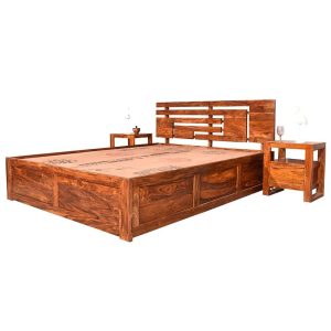Solid Wood Essential Bed with Storage
