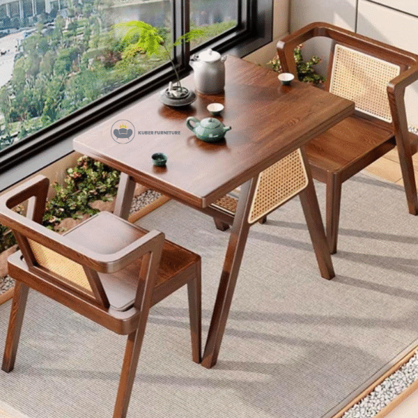 Elegant Wooden Dining Table Set Perfect for Contemporary Living Spaces