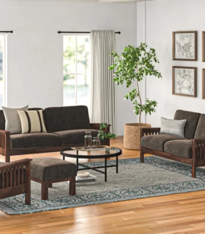 wooden sofa set