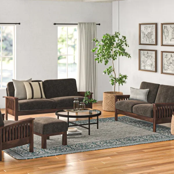 wooden sofa set